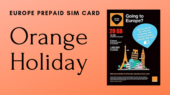 orange holiday europe prepaid sim card